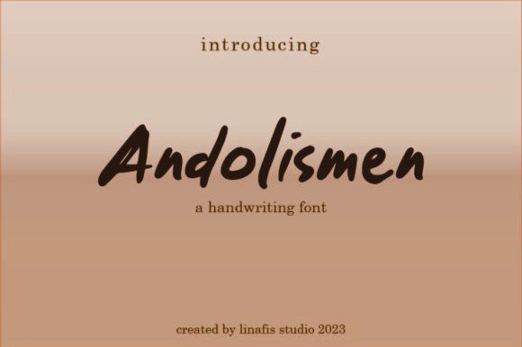 Andolismen: A Font for Elegant Storytelling