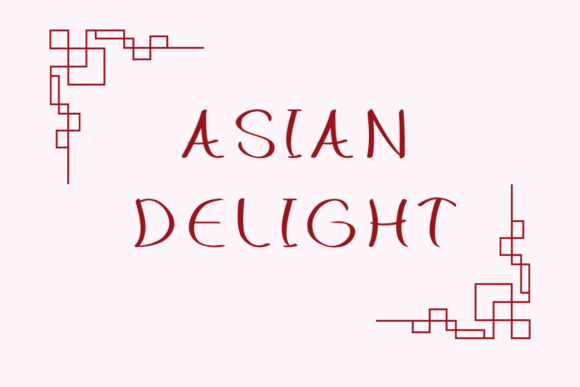 Asian Delight Font for Creative Publishing