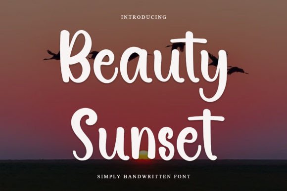 Beauty Sunset Font for Web Design