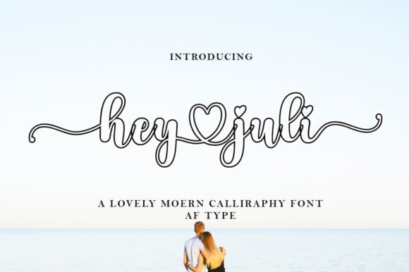 Hey Juli Outline Font